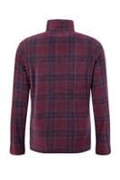 Weirdfish Reena 1/4 Zip Printed Microfleece Aubergine