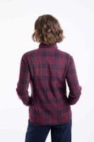 Weirdfish Reena 1/4 Zip Printed Microfleece Aubergine