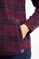 Weirdfish Reena 1/4 Zip Printed Microfleece Aubergine