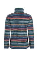 Weirdfish Reena 1/4 Zip Printed Microfleece Deep Sea Blue