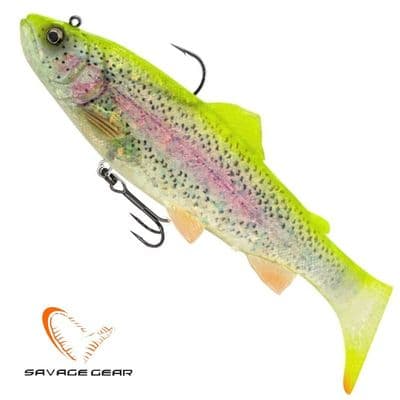 Savage Gear 3D Trout Rattle Shad lure 20.5cm 135g Fast Sink Lemon Rainbow