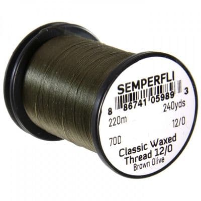 Semperfli Classic Waxed Thread 12/0 70D Brown Olive