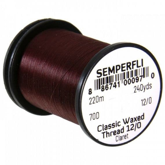 Semperfli Classic Waxed Thread 12/0 70D Claret