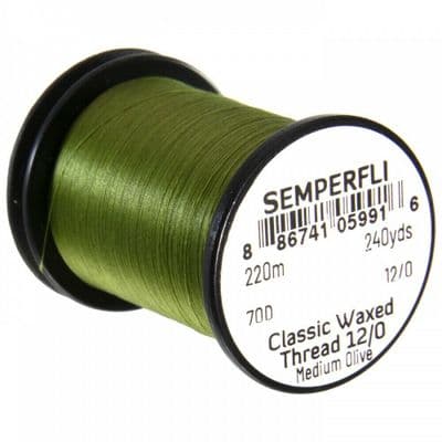 Semperfli Classic Waxed Thread 12/0 70D Medium Olive