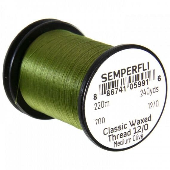 Semperfli Classic Waxed Thread 12/0 70D Medium Olive