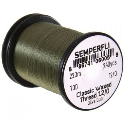 Semperfli Classic Waxed Thread 12/0 70D Olive Dun