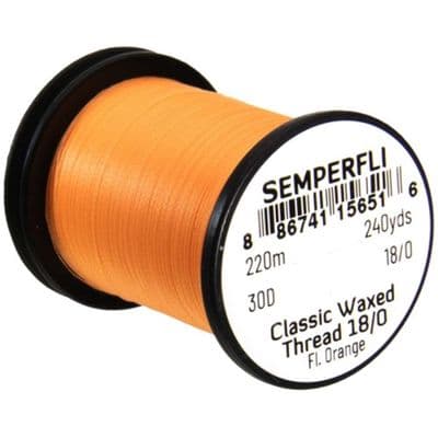 Semperfli Classic Waxed Thread 18/0 30D Fl. Orange