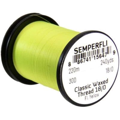 Semperfli Classic Waxed Thread 18/0 30D Fl. Yellow