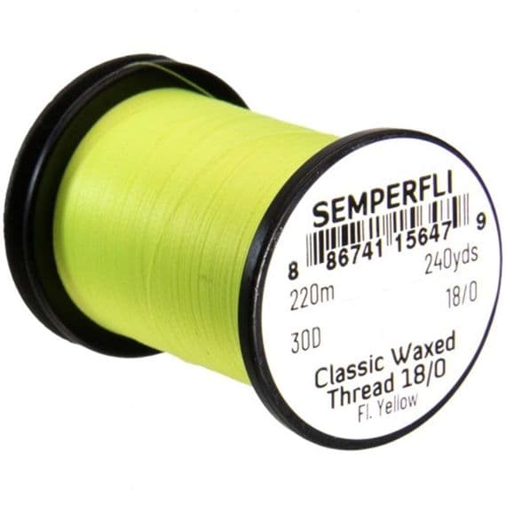 Semperfli Classic Waxed Thread 18/0 30D Fl. Yellow
