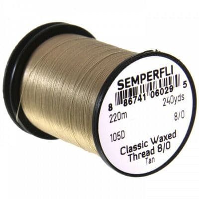 Semperfli Classic Waxed Thread 8/0 105D Tan