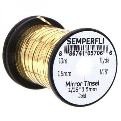 Semperfli Mirror Tinsel Gold Medium 0.8mm