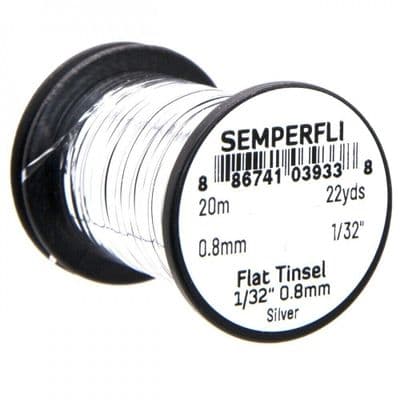 Semperfli Mirror Tinsel Silver Medium 0.8mm