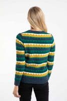 Weirdfish Tyla Cosy Knit Scalloped Jumper Antique Moss