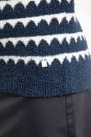 Weirdfish Tyla Cosy Knit Scalloped Jumper Navy