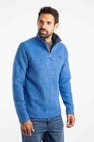 Weird Fish Newark 1/4 Zip Grid Fleece Blue