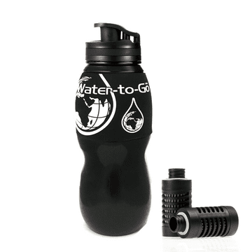 WatertoGo Water Purification Filter Bottle (75cl) - Removes Contaminants by 99.9%