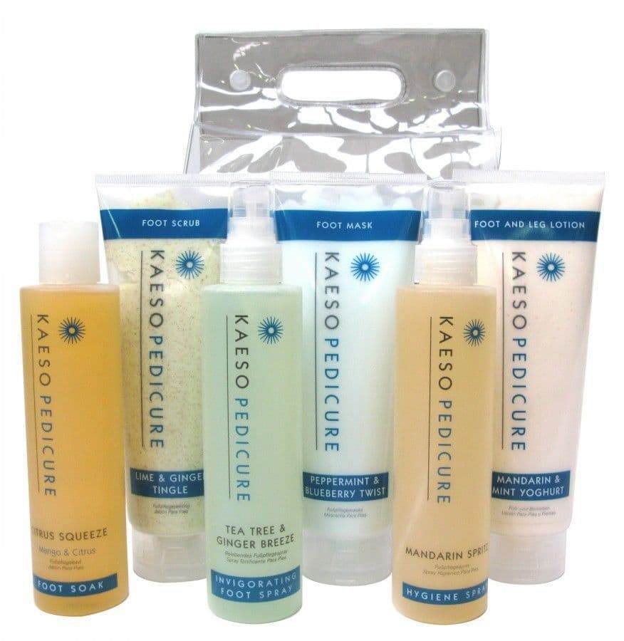 Kaeso Beauty Pedicure Kit Set foot spray soak lotion scrub mask feet