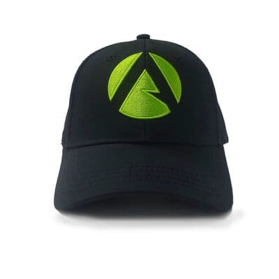Arbortec AT052 - Baseball Cap Curved Peak Front Icon - Black/Lime