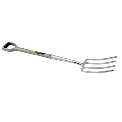 Draper Extra Long Stainless Steel Garden Fork with Soft Grip