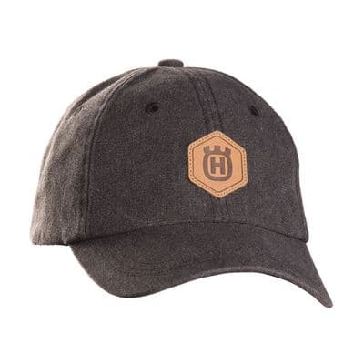 Husqvarna Granite Leather Patch Cap - Granite Grey