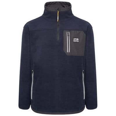 JCB DK9T Trade Heavyweight 1/4 Zip Navy Tech Fleece