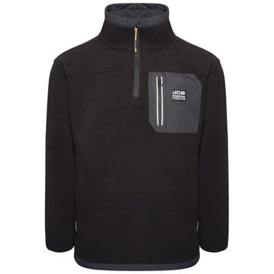 JCB DK9TWTrade Heavyweight 1/4 Zip Black Tech Fleece