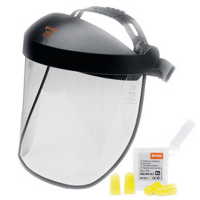 Stihl Polycarbonate visor - double headband & ear plugs