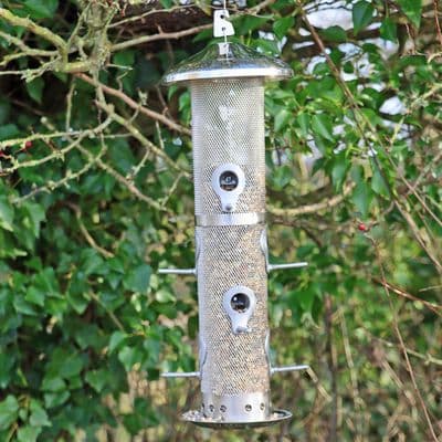 Wildlife World Stainless Steel Bird Feeder - Large