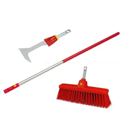 Wolf Handle Broom and Scraper 3 piece set
