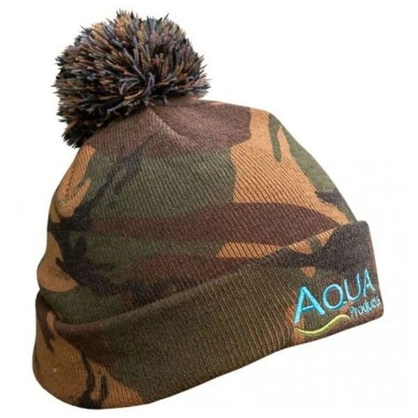 Aqua Camo Bobble Hat