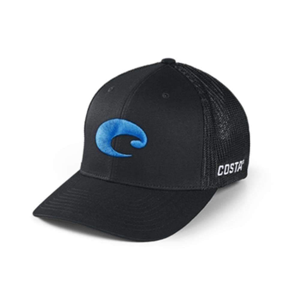 Costa Flex Fit Logo Trucker Hat - Black
