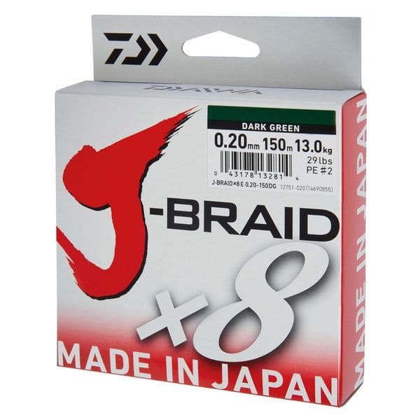 Daiwa J-Braid x8 (Dark Green) 300m