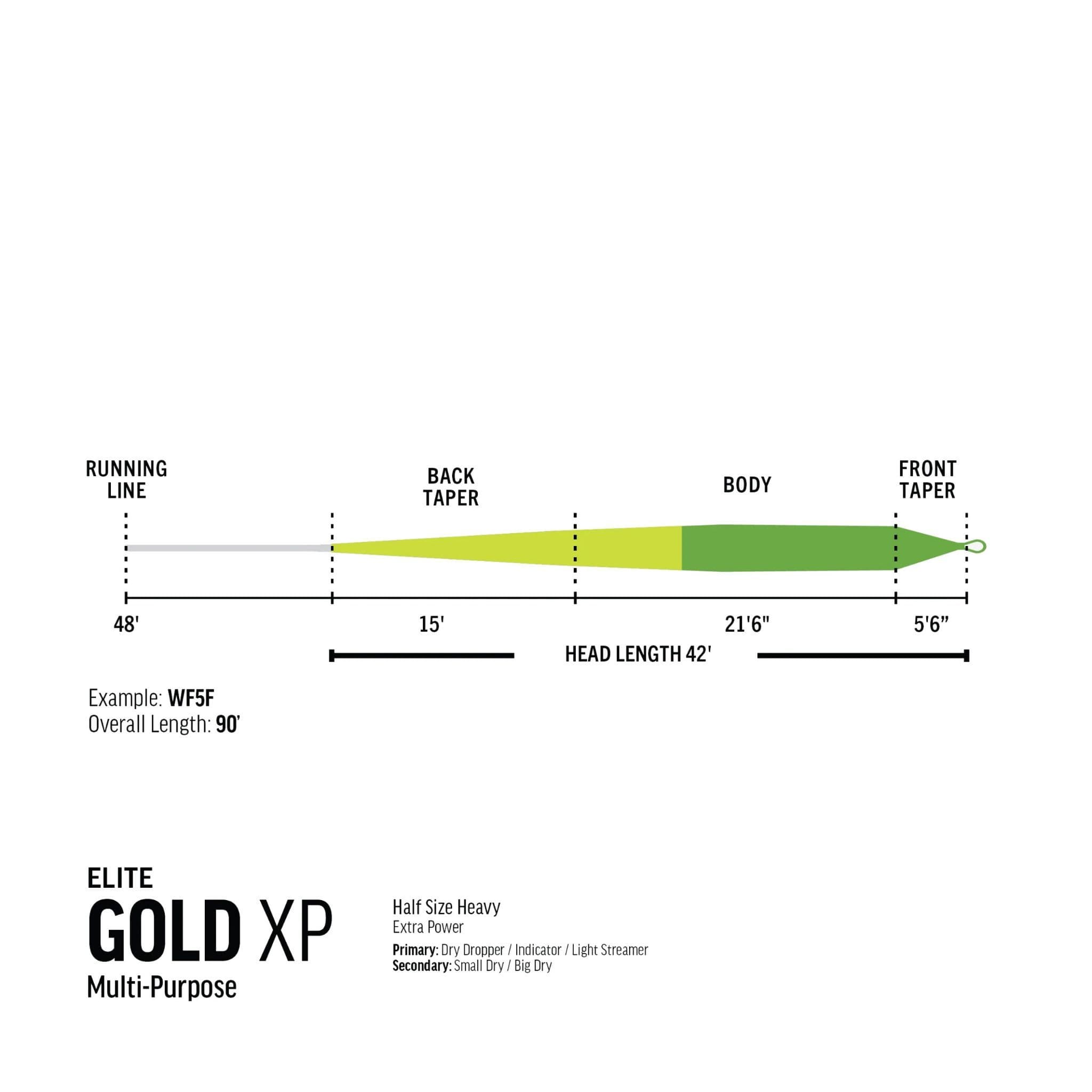 Elite RIO Gold XP Fly Lines-With FREE Tippet Backing and Towelette