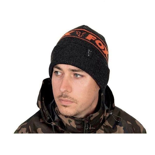 Fox Collection Bobble Hat (Black/Orange)