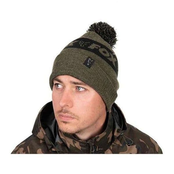 Fox Collection Bobble Hat (Green/Black)