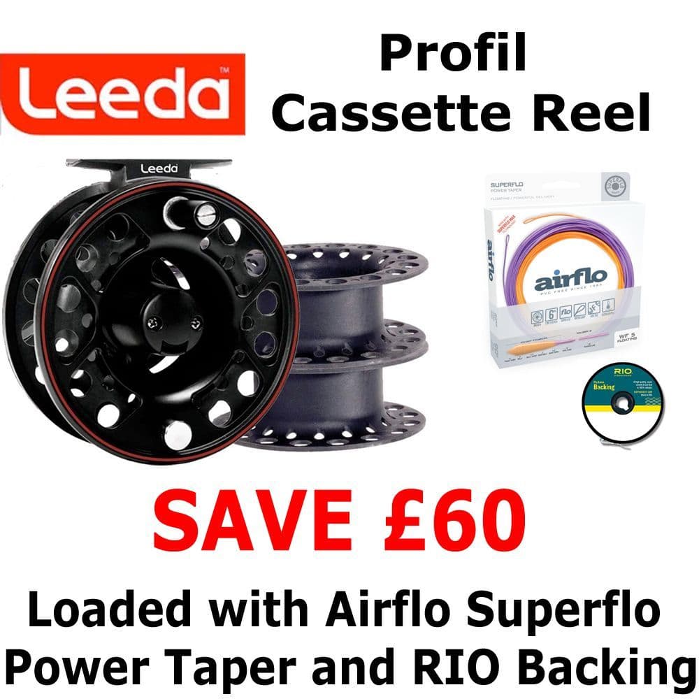 Leeda Profil Cassette Reel Loaded With Airflo Powertaper