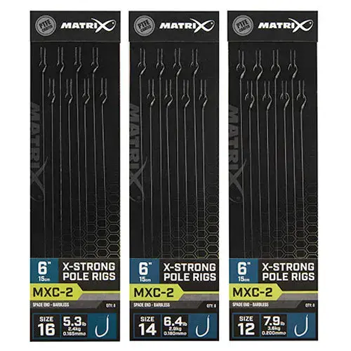 Matrix MXC-2 X-Strong 6" Barbless Pole Fishing Rigs