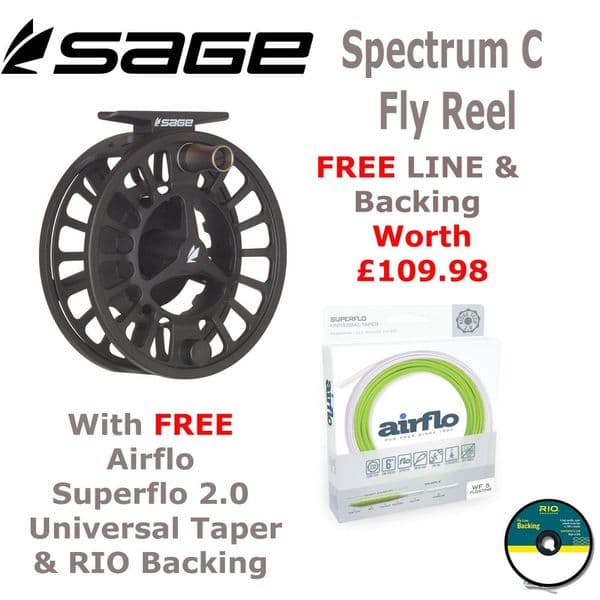 Sage Spectrum C Fly Reel-With FREE Fly Line & Backing Worth £109.98