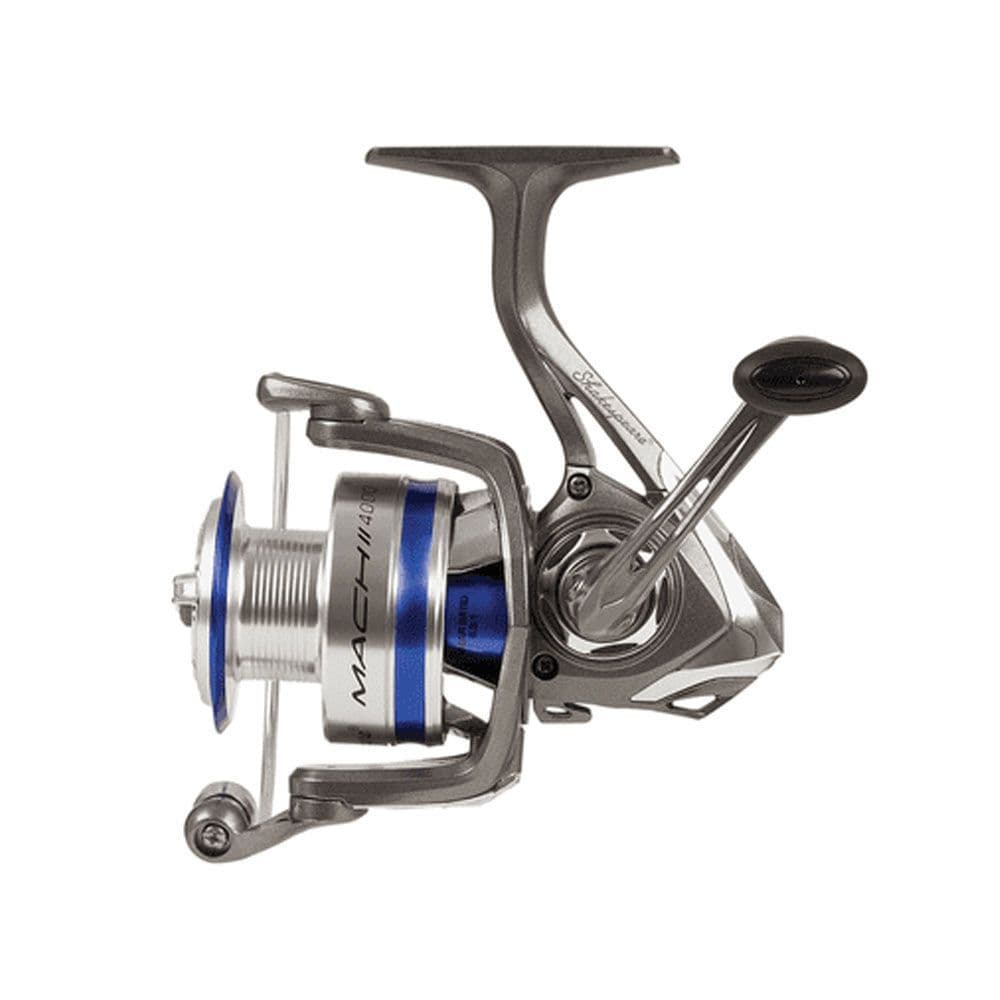 Shakespeare Mach II Spinning Reel – 4+1 Bearings, Lightweight Graphite Body, Smooth Rotation, Extra Rigid Bail, Precise Felt Drag Washers, and Stable Rotor Design - 2000-4000 Sizes
