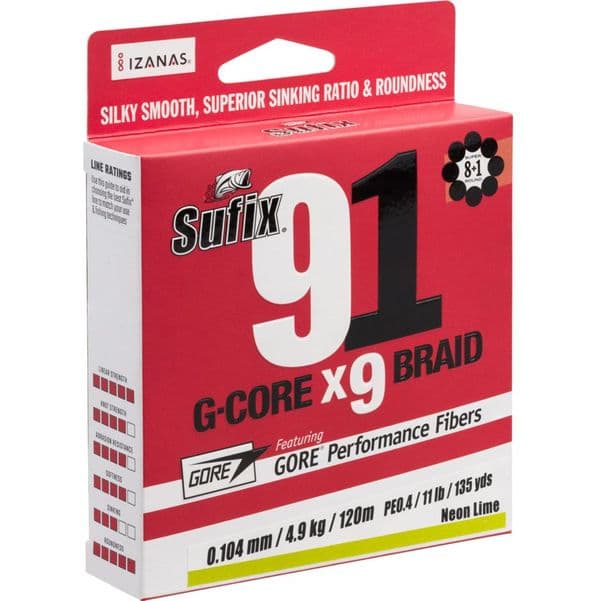 Sufix 91 G-Core 9x Braid 120m