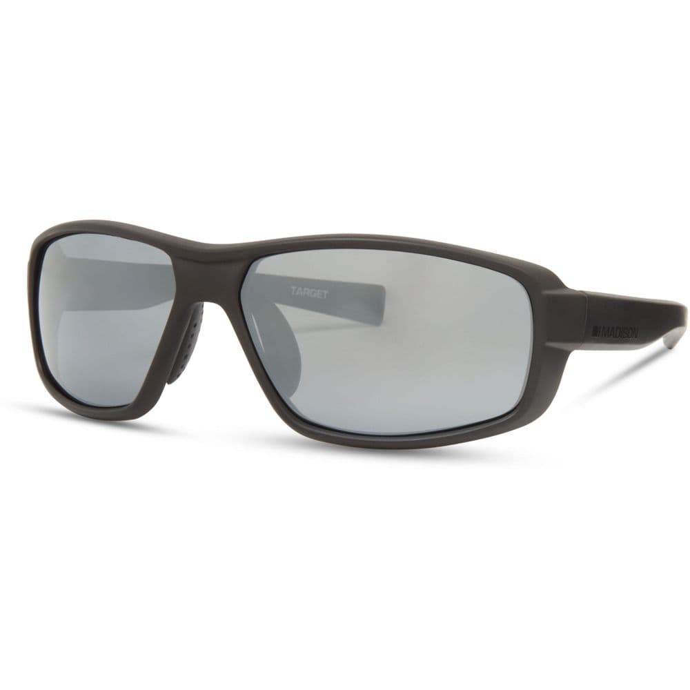 Target Matt Black Sunglasses - Madison 3 Polarised Lens Pack-Silver Mirror/Bronze/Yellow