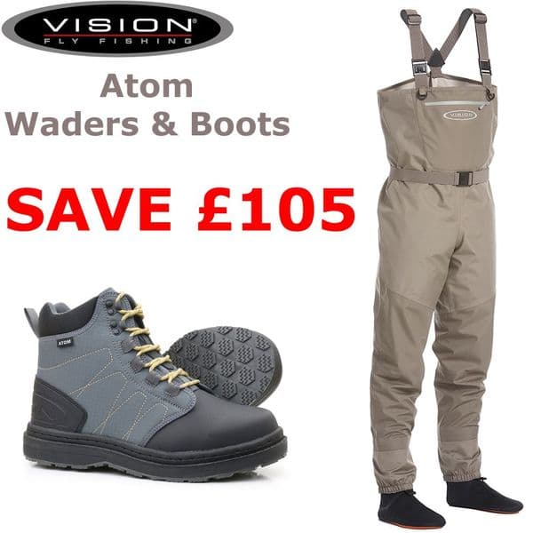 Vision Atom Breathable Chest Waders - Add Atom boots for £49.99