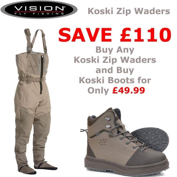 Vision Koski Zip Waders & Boots-SAVE £110(2-5Days Delivery)