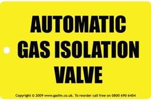 10 x Gas isolation Valve Plate (Automatic)