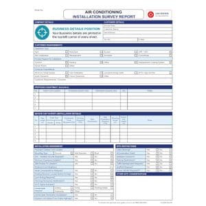 Air Conditioning Installation Survey Pad