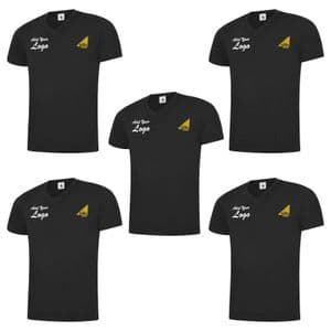 Embroidered Gas Safe Classic V Neck T-Shirt 5 Pack