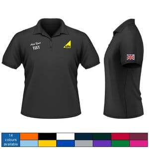 Embroidered Gas Safe Polo Shirt With Logo, Text and Flag