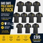 Embroidered Gas Safe Uneek Polo Shirts 10 Pack