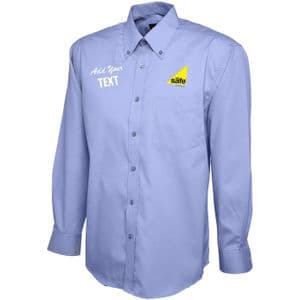 Embroidered Mens Oxford Long Sleeve Shirt