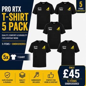 Embroidered Pro Rtx T-Shirt 5 Pack